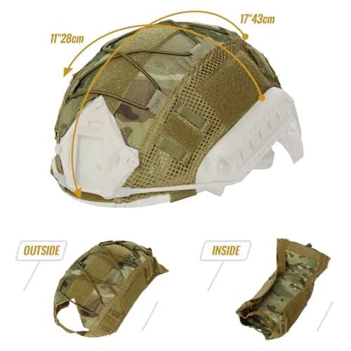 ONETIGRIS Helmet Cover, Tactical Fast Cover Cloth for PJ Helmet, Size M/L | Water-Resistant & Dust-Proof thumbnail 4