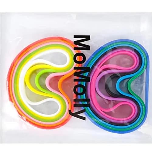 MoMolly Silicone Wristbands Rubber Bracelets 12Pcs Mixed Colors 25.4cm (10 inch) | Customizable Sports Bands for Women Men thumbnail 7