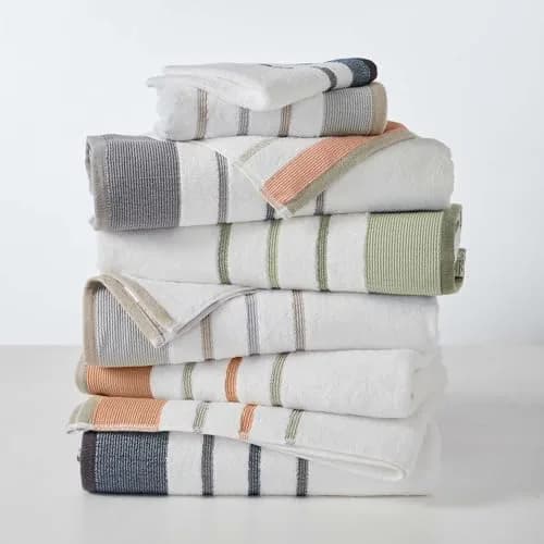 Great Bay Home Decorative Bath Towel Set - Luxury Cotton 6 Piece Towel Set - Luxurious, Ultra-Soft, Durable Towels for Bathroom Decor (Blue/December Sky) thumbnail 6