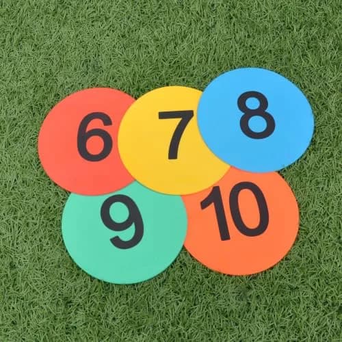Eco Walker 8inch Numbered Floor Spot Markers Set of 5 (6-10) | Non-slip, Flexible, Indoor/Outdoor Sports Markers thumbnail 6
