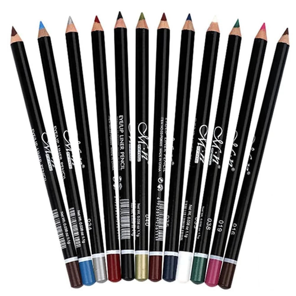 DC-BEAUTIFUL 12 Colors Eyeliner Pencil Set | Waterproof & Smudge-Proof Makeup - main product image