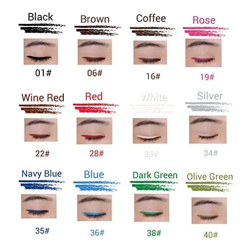 DC-BEAUTIFUL 12 Colors Eyeliner Pencil Set | Waterproof & Smudge-Proof Makeup thumbnail 3