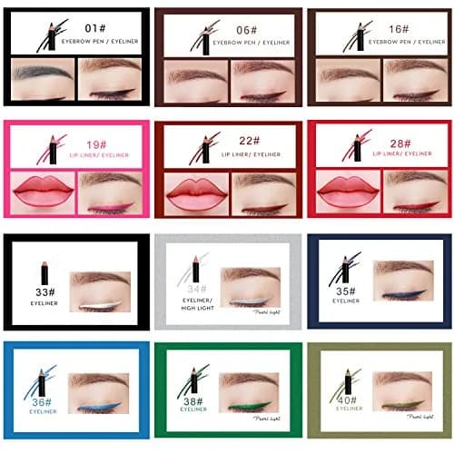 DC-BEAUTIFUL 12 Colors Eyeliner Pencil Set | Waterproof & Smudge-Proof Makeup thumbnail 5