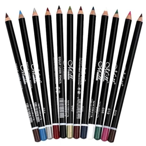DC-BEAUTIFUL 12 Colors Eyeliner Pencil Set | Waterproof & Smudge-Proof Makeup thumbnail 1