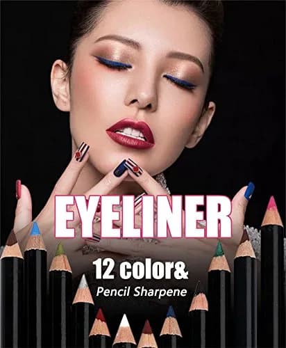 DC-BEAUTIFUL 12 Colors Eyeliner Pencil Set | Waterproof & Smudge-Proof Makeup thumbnail 2
