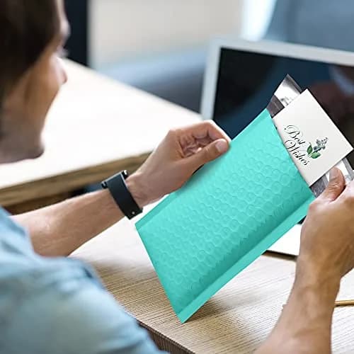 UCGOU Teal Bubble Mailers 4x8 Inch (50 Pack) | Opaque Poly Padded Envelopes for Shipping thumbnail 9