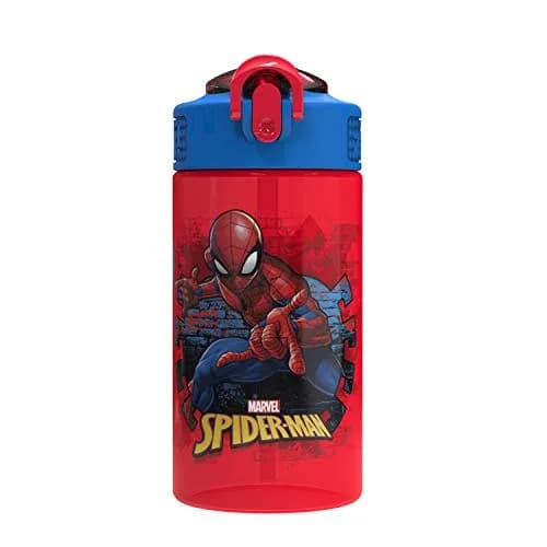 Zak Designs Marvel Spider-Man Kids Water Bottle 492ml (16 oz) | Leak-Proof & BPA-Free for Daily Hydration thumbnail 1