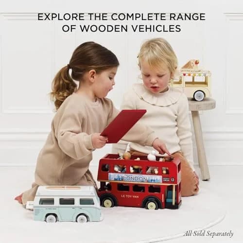 Le Toy Van Wooden Holiday Campervan with Surfboard | Ages 3+ | 26.9cm (10.59in) thumbnail 8