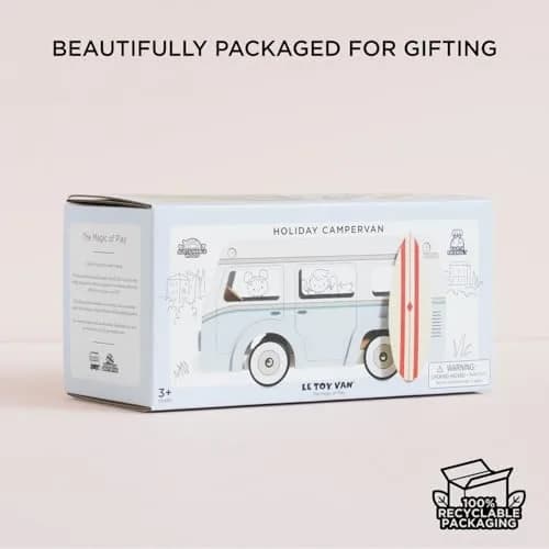 Le Toy Van Wooden Holiday Campervan with Surfboard | Ages 3+ | 26.9cm (10.59in) thumbnail 9