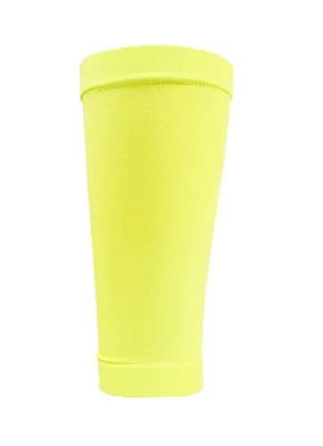 CrossBones Sports Compression Shin Guard Sleeves for Soccer – Youth & Adult – 2 Pair Pack (Neon Yellow) | Secure Fit & Breathable — Neon Yellow