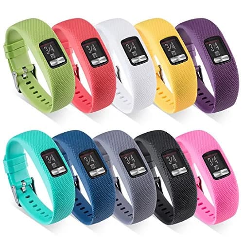 ZSZCXD Replacement Silicone Band for Garmin Vivofit 4 (10 Pack, Large) | Adjustable, Breathable, Lightweight thumbnail 1