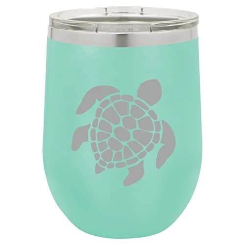 MIP 12 oz Double Wall Vacuum Insulated Stainless Steel Stemless Wine Tumbler Teal | Travel Coffee Mug