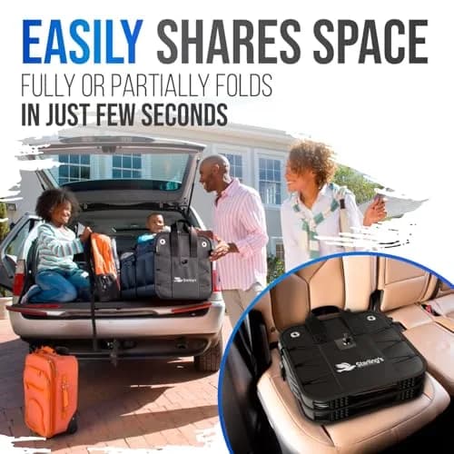 Starling's Car Trunk Organizer Large Collapsible Waterproof Storage Box for SUV, Truck & Car | Adjustable Compartments, Heavy-Duty 1680D Polyester, Non-Slip Base thumbnail 4