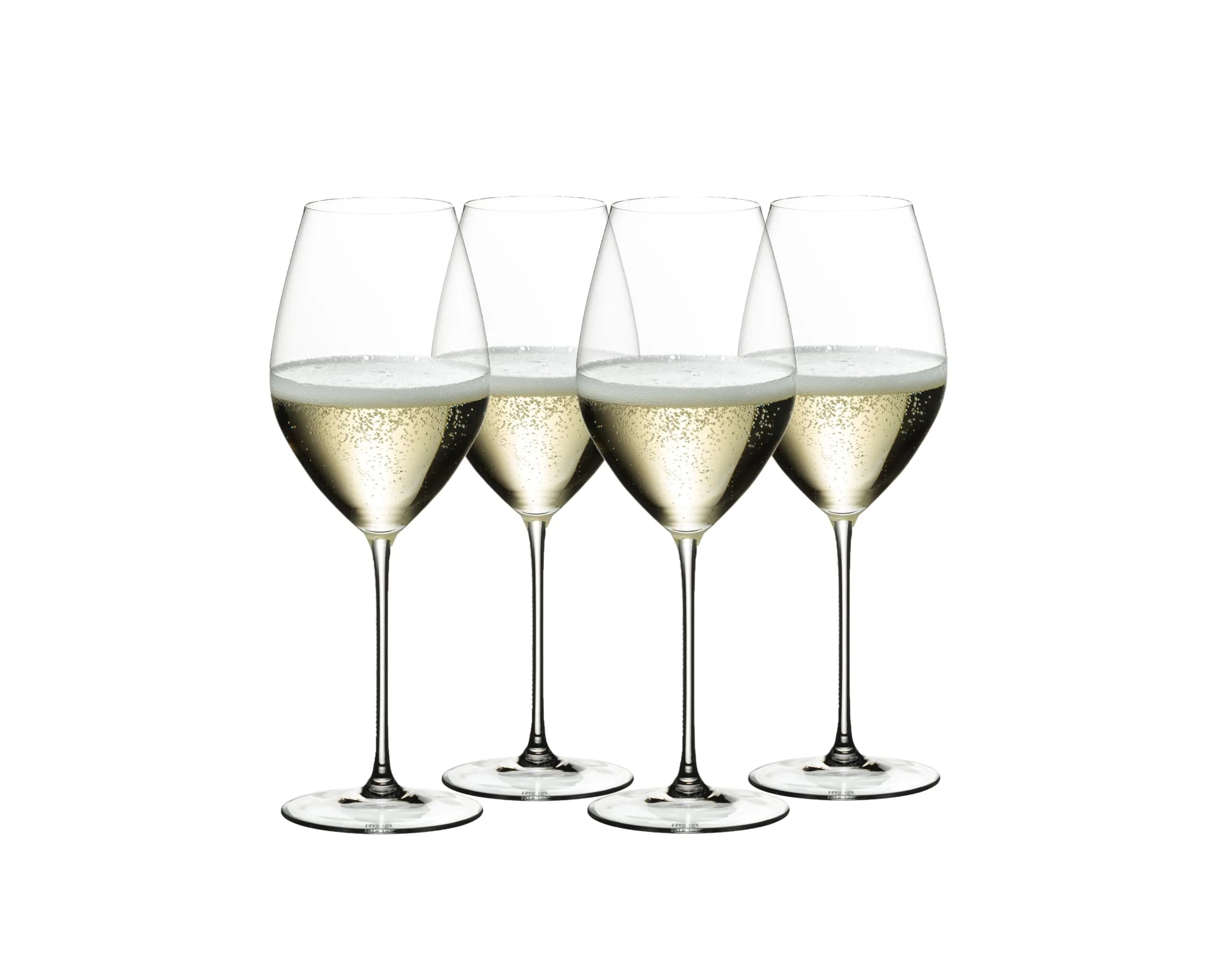 Riedel Veritas Champagne Wine Glasses Set of 4 | Premium Crystal, 16 oz, Dishwasher Safe