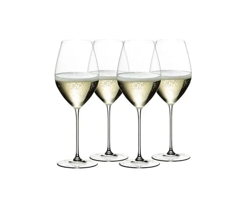Riedel Veritas Champagne Wine Glasses Set of 4 | Premium Crystal, 16 oz, Dishwasher Safe thumbnail 1