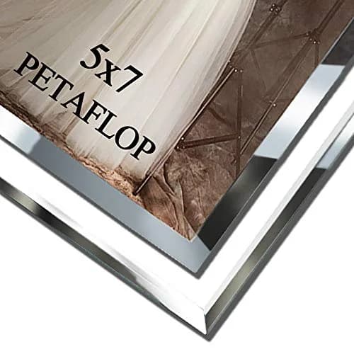 PETAFLOP 5x7 Picture Frames Set of 2 | Modern Glass Wall & Tabletop Decor (5x7 inch) thumbnail 4