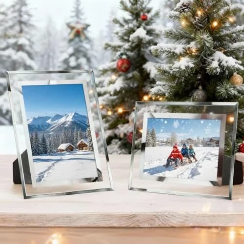 PETAFLOP 5x7 Picture Frames Set of 2 | Modern Glass Wall & Tabletop Decor (5x7 inch) thumbnail 5