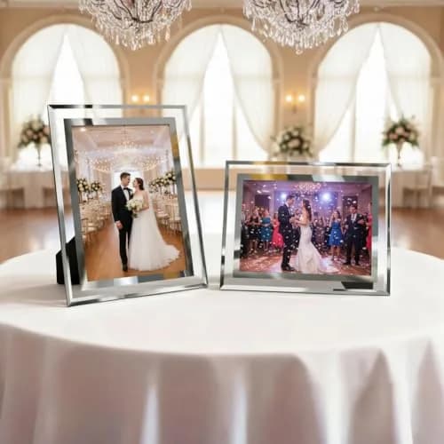 PETAFLOP 5x7 Picture Frames Set of 2 | Modern Glass Wall & Tabletop Decor (5x7 inch) thumbnail 2