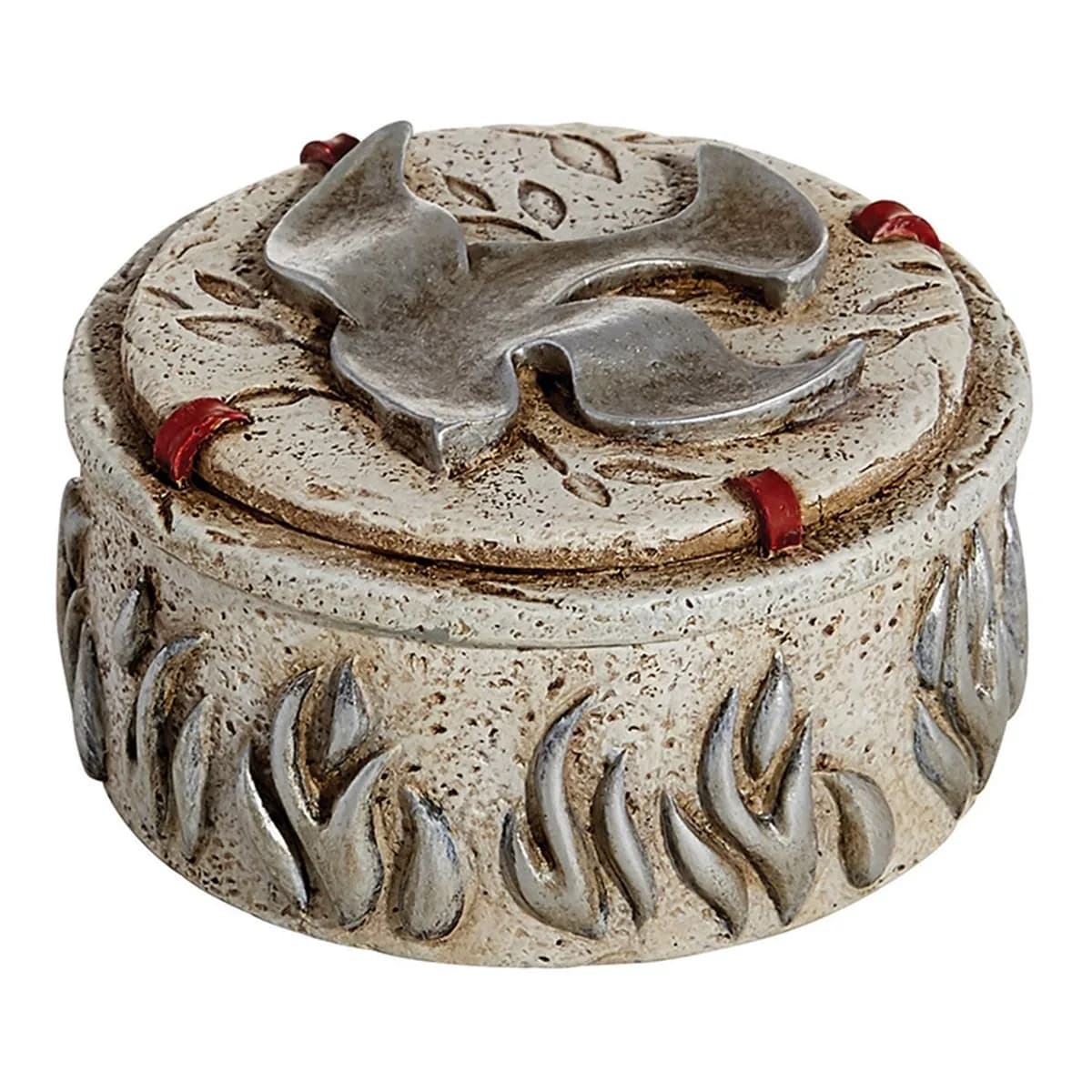 Christian Brands Catholic Rosary Box 2.5" (6.35cm) Rustic Keepsake Box | Come Holy Spirit Dove Design