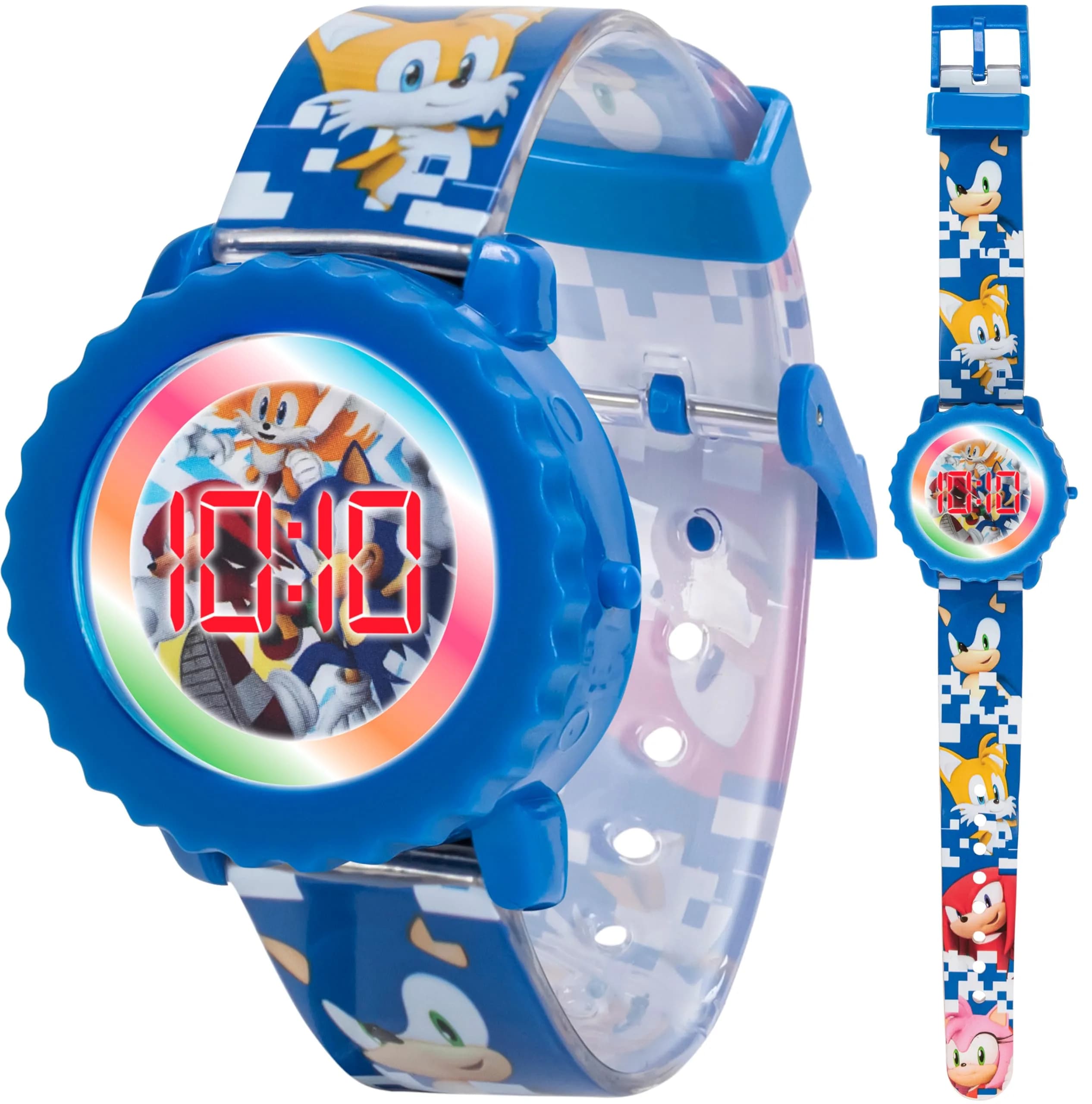 Accutime Sonic The Hedgehog Kids Digital Watch – Flashing LED Display, Adjustable Strap, for Ages 4+ - main product image