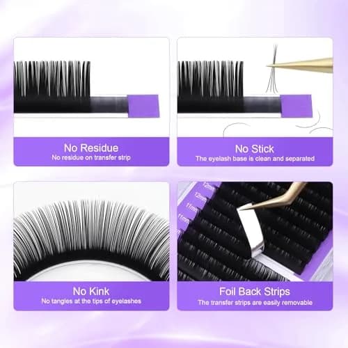 NAGARAKU Classic Individual Lash Extensions 0.07 C 9mm For Volume Fans | Handmade Faux Mink Lashes thumbnail 7
