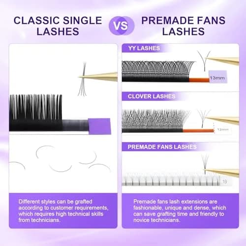 NAGARAKU Classic Individual Lash Extensions 0.07 C 9mm For Volume Fans | Handmade Faux Mink Lashes thumbnail 8