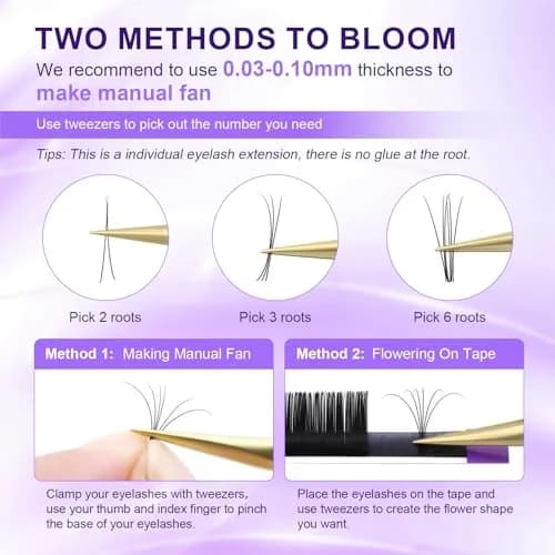 NAGARAKU Individual Eyelash Extensions 0.15 D Curl 8mm | Handmade Faux Mink for Classic Grafting thumbnail 5