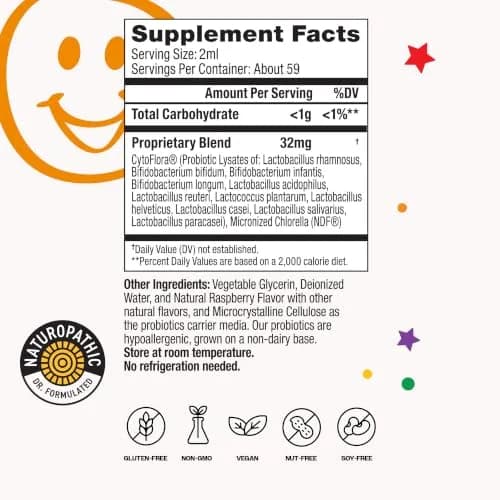 BIORAY Kids NDF Tummy Raspberry 2 Fl Oz | Supports Gut & Immune Health thumbnail 5