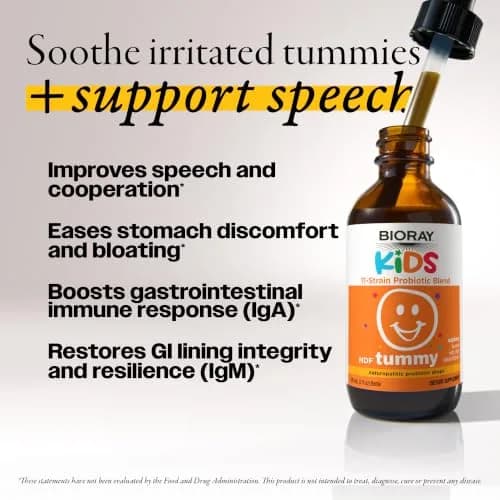BIORAY Kids NDF Tummy Raspberry 2 Fl Oz | Supports Gut & Immune Health thumbnail 2