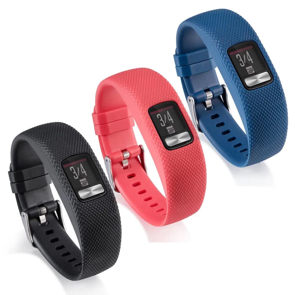 ZSZCXD Silicone Replacement Band for Garmin Vivofit 4 Large 3-Pack | Adjustable, Breathable, Lightweight