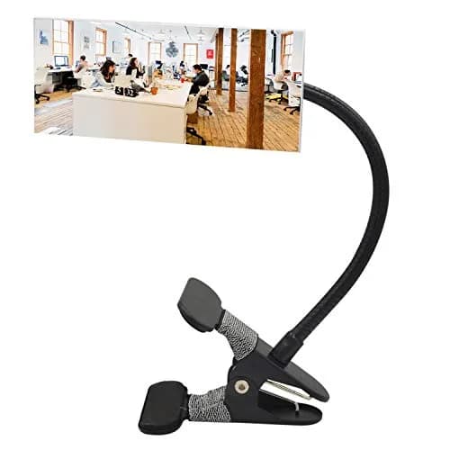 Ampper Convex Security Mirror 6.69" x 2.95" Rectangle | Adjustable Clip-On Safety Monitor thumbnail 1