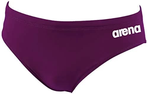 ARENA Boy's Skys Brief Athletic Training Swimsuit | MaxLife Chlorine Resistant Fabric, Plum, 22 thumbnail 1