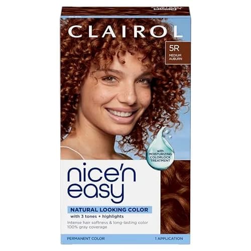 Clairol Nice'n Easy Permanent Hair Dye 5R Medium Auburn - Single Pack thumbnail 1