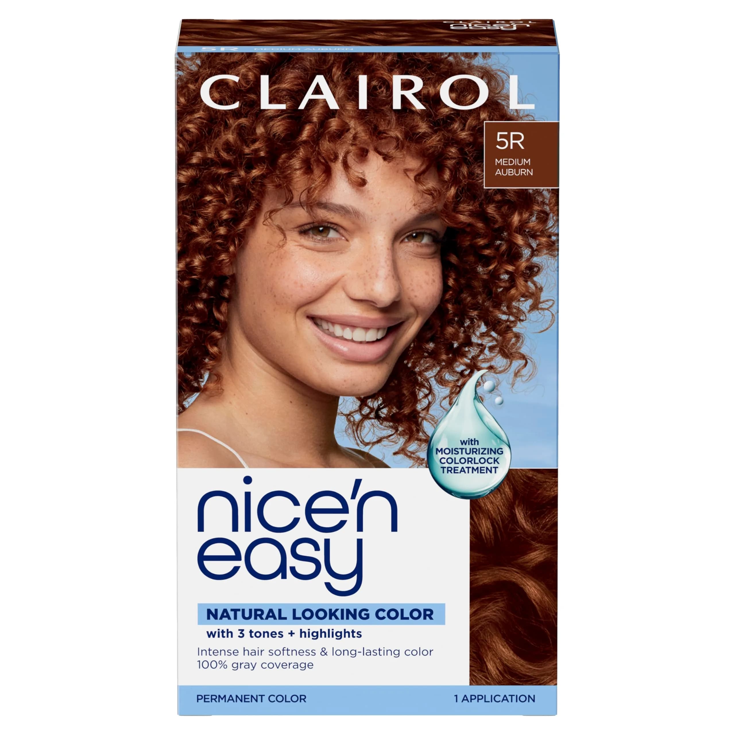 Clairol Nice'n Easy Permanent Hair Dye 5R Medium Auburn - Single Pack - main product image