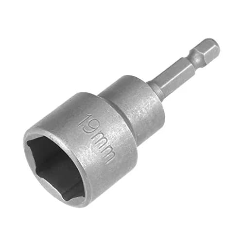 uxcell 19mm Magnetic Nut Setter Driver Bit 65mm (2.5 inch) Length | 1/4" Hex Shank Quick-Change thumbnail 1