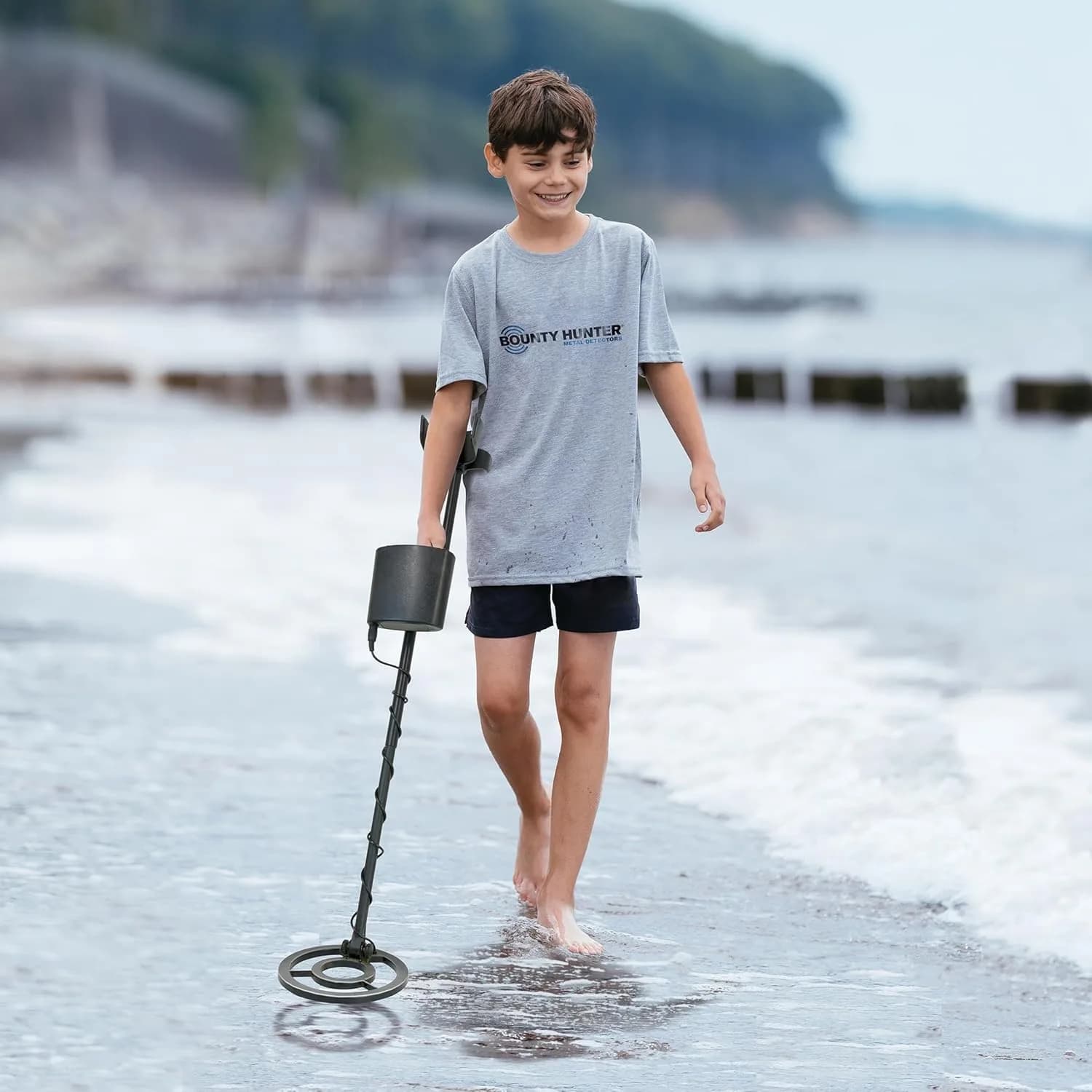 Bounty Hunter Tracker IV Metal Detector with Pinpointer, 8" Waterproof Coil, 3 Modes | 2.8 lb Lightweight for Adults & Kids - view 2