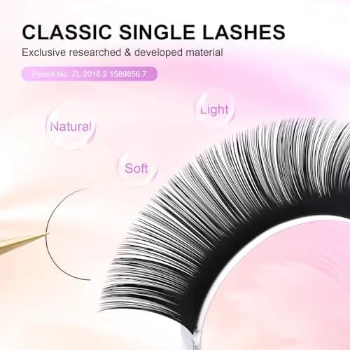 NAGARAKU Classic Individual Lash Extensions 0.10 C 7-15mm Mix | Professional Matte Black PBT Fiber Lashes thumbnail 2