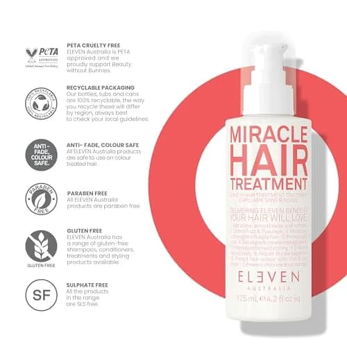 ELEVEN AUSTRALIA Miracle Hair Treatment Leave-In Conditioner 4.2 Fl Oz | All Hair Types, UV & Heat Protection thumbnail 7