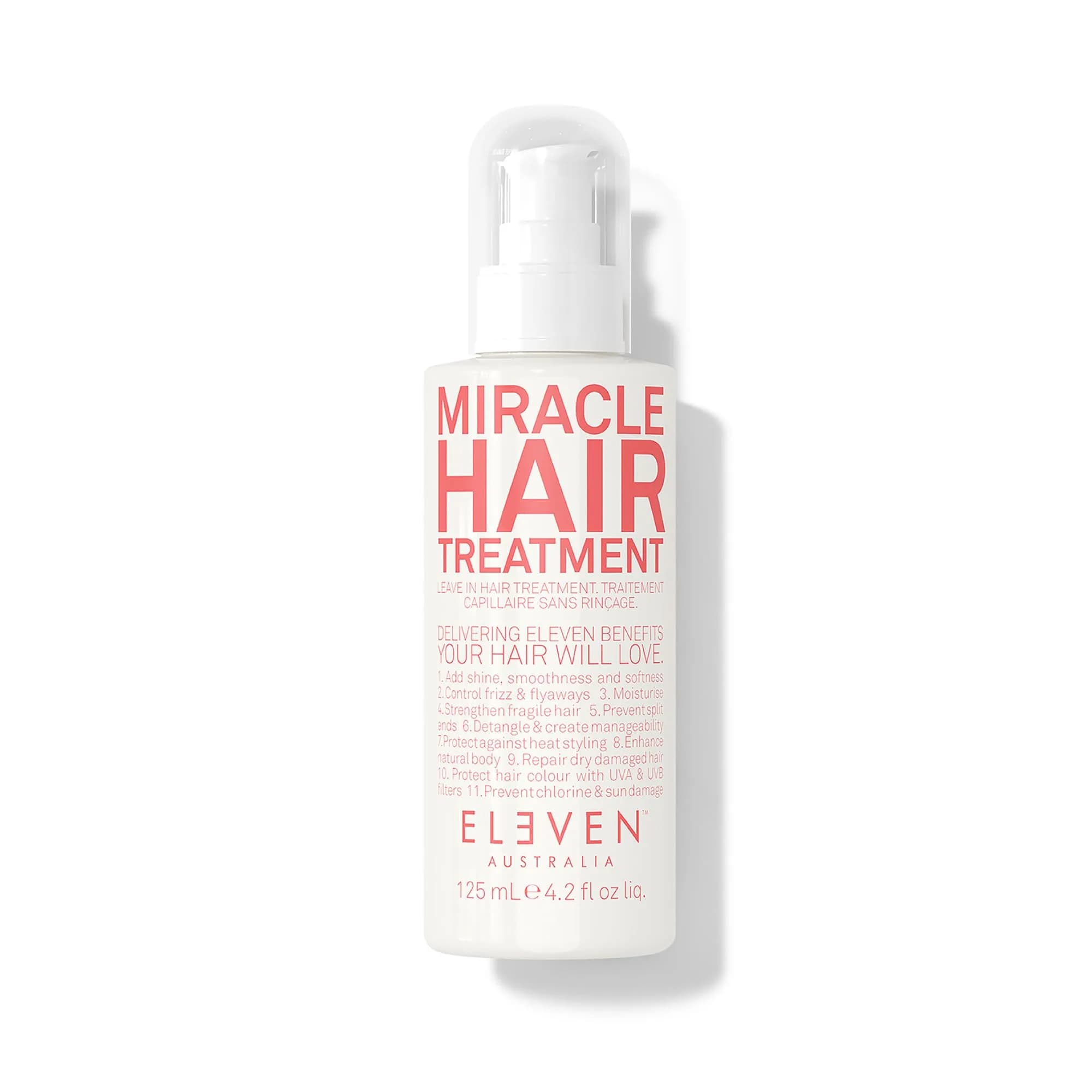 ELEVEN AUSTRALIA Miracle Hair Treatment Leave-In Conditioner 4.2 Fl Oz | All Hair Types, UV & Heat Protection - main product image