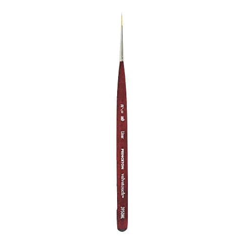 Princeton Velvetouch Mini Liner Brush, Synthetic, Short Handle, Size 20/0 inch | Fine Detailing & Control thumbnail 1