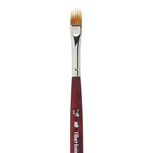 Princeton Velvetouch Artiste Mini Filbert Grainer 1/4 Inch | Luxury Synthetic for Acrylic Watercolor Oil thumbnail 2