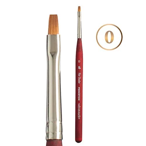 Princeton Velvetouch Artiste Series 3950 Mini Flat Shader Brush 0 | Luxury Synthetic Mixed-Media Artist Brush thumbnail 1