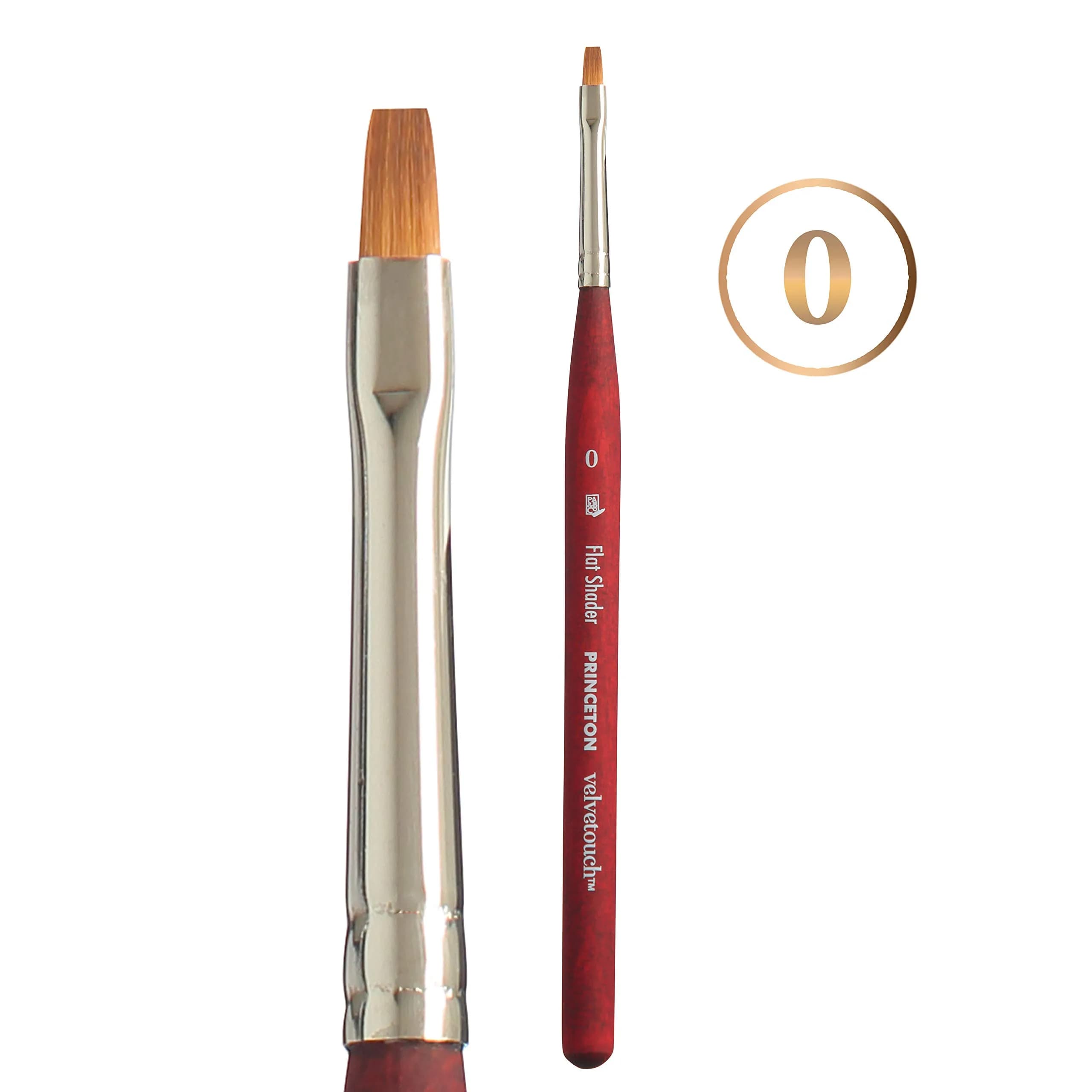 Princeton Velvetouch Artiste Series 3950 Mini Flat Shader Brush 0 | Luxury Synthetic Mixed-Media Artist Brush - main product image