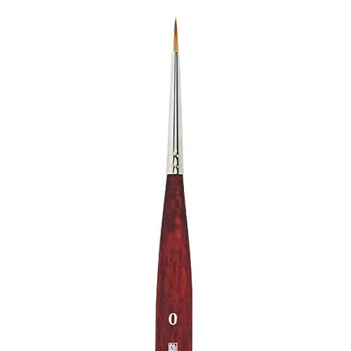 Princeton Velvetouch Mini Round Brush Size 0 | Synthetic, Short Handle, Fine Detailing thumbnail 2