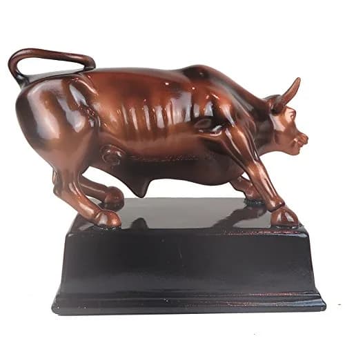 Torkia Official Licensed Bronze Wall Street Bull Stock Market NYC Figurine with Base (Large 6.5") | Collectible Wall Street Figurine thumbnail 3
