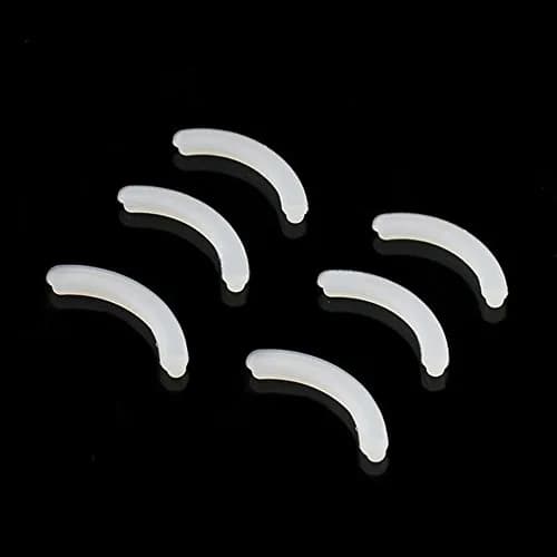 VOBRAMY Eyelash Curler Refill Pads, Rubber Replacement Pads for Standard Eyelash Curler, 6 Pieces, White | Soft Silicone Rubber, Easy to Replace thumbnail 1