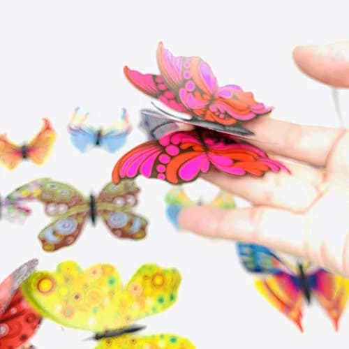 Koolemon 12PCS 3D Butterfly Fridge Magnets Wall Sticker | Home Decor & Party Gift thumbnail 5