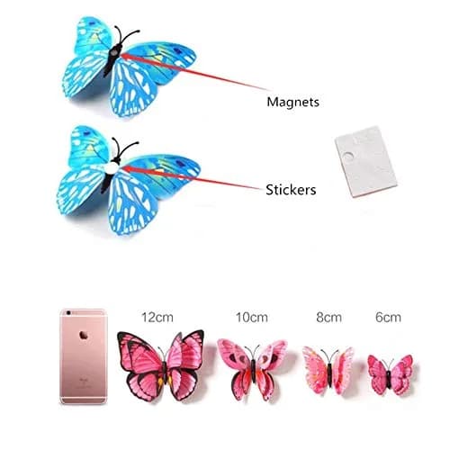 Koolemon 12PCS 3D Butterfly Fridge Magnets Wall Sticker | Home Decor & Party Gift thumbnail 6