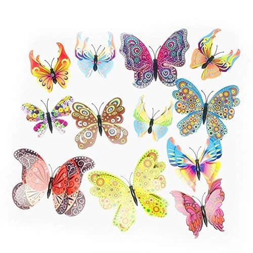 Koolemon 12PCS 3D Butterfly Fridge Magnets Wall Sticker | Home Decor & Party Gift thumbnail 2