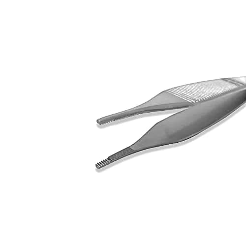 Cynamed Adson Plastic Surgery Forceps 4.75" Straight Fine Point Gold Handle | Tungsten Carbide Inserts (9X9 Teeth) thumbnail 7